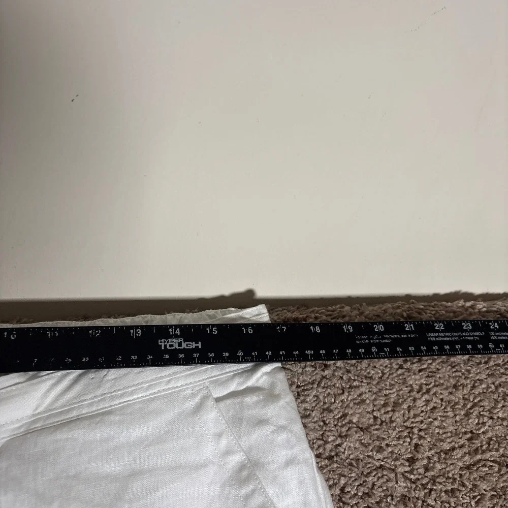 Inserch Linen Collection Mens White 100% Premium Linen Drawstring Pants Size L